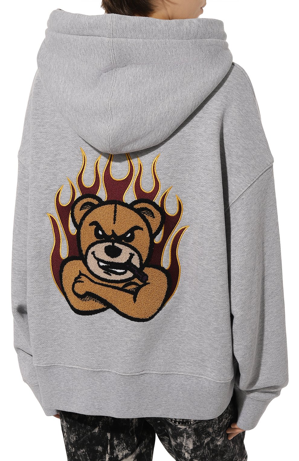 Хлопковое худи moncler genius x palm angels MONCLER GENIUS серого цвета по цене 87550 руб., арт. 8G000-10-M2513, фото 4 Хлопковое худи moncler genius x palm angels MONCLER GENIUS, арт. 8G000-10-M2513, фото 4