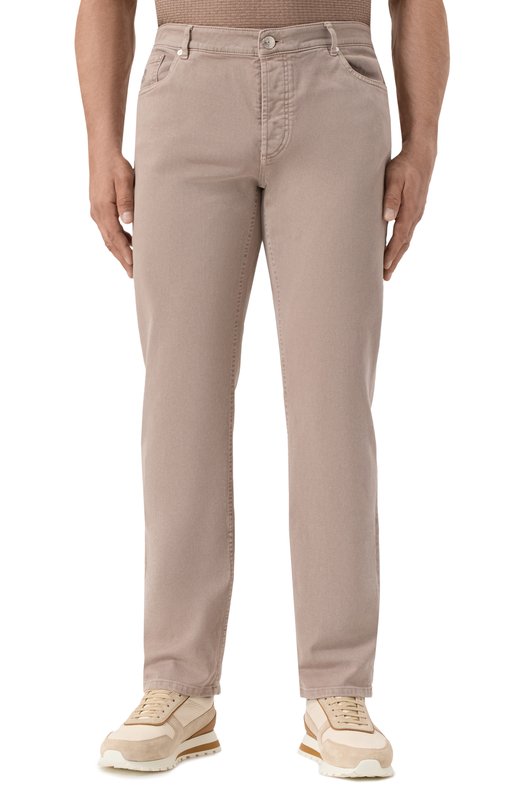Джинсы Traditional Fit Brunello Cucinelli M277PB3210 Бежевый  M277PB3210 Фото 3