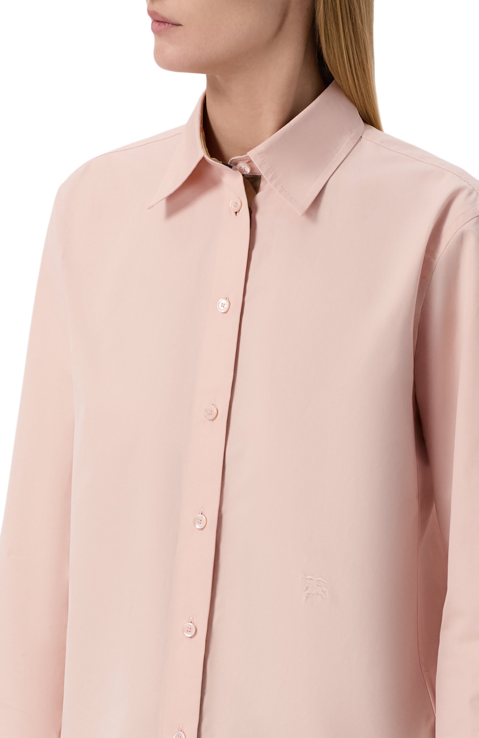 Хлопковая рубашка BURBERRY, арт. 8111216, фото 5