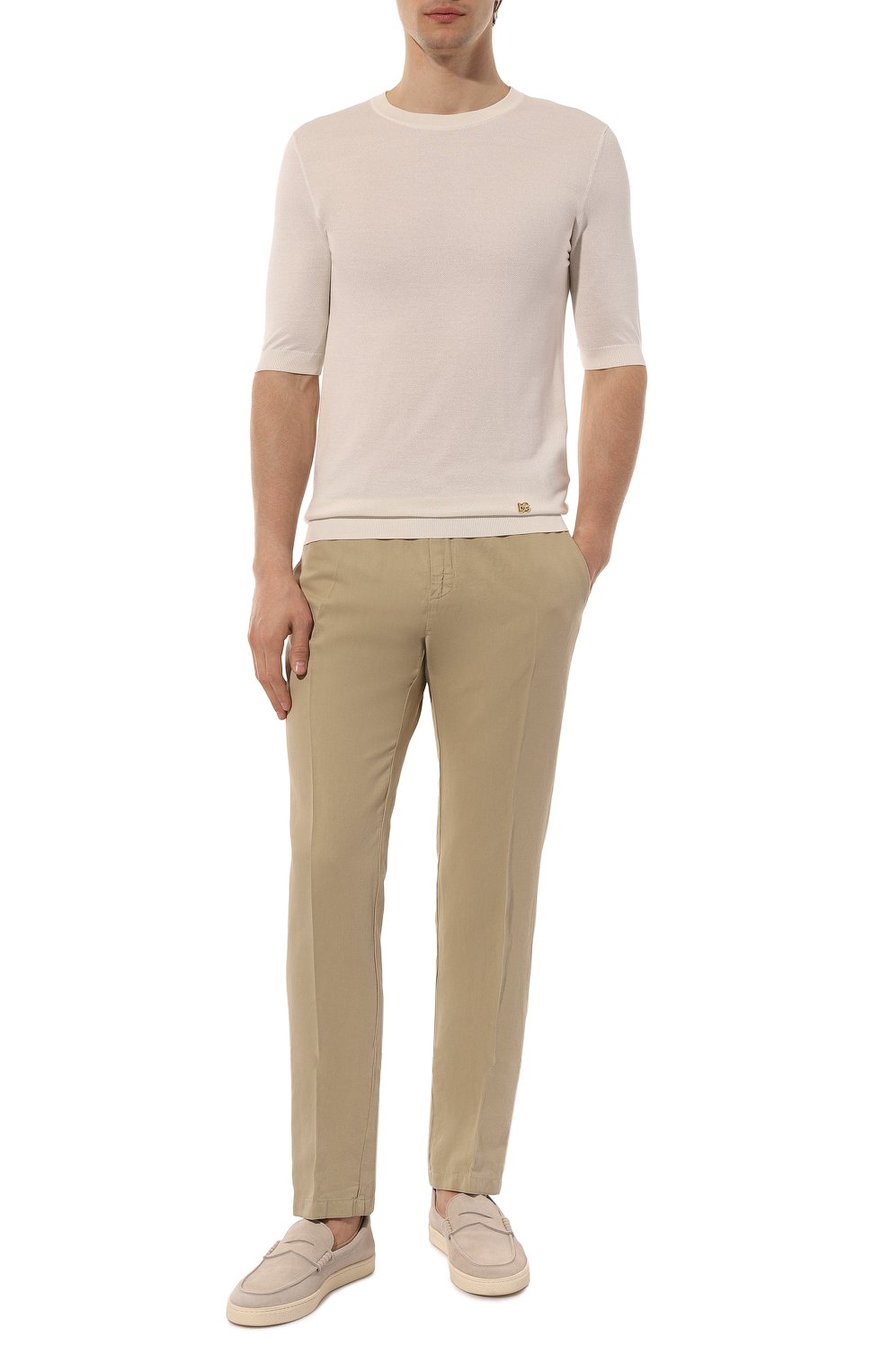 Брюки из хлопка и льна PAUL&SHARK, арт. 23414033, фото 2