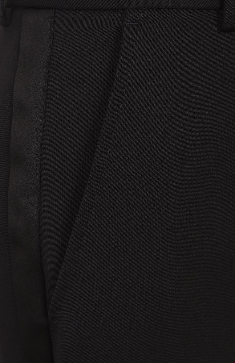 Женские брюки из шерсти и шелка DOLCE & GABBANA черного цвета, арт. FTAM0T/GDC5Y | Фото 6 (Материал внешний: Шерсть; Силуэт Ж (брюки и джинсы): Прямые; Женское Кросс-КТ: Брюки-одежда; Длина (брюки, джинсы): Стандартные; Случай: Формальный; Кросс-КТ: костюм; Стили: Классический; Автоматизация ТО: Проставлено; Размерность: Идёт в размер; Автоматизация состава: Проставлено; Re-sync: On)