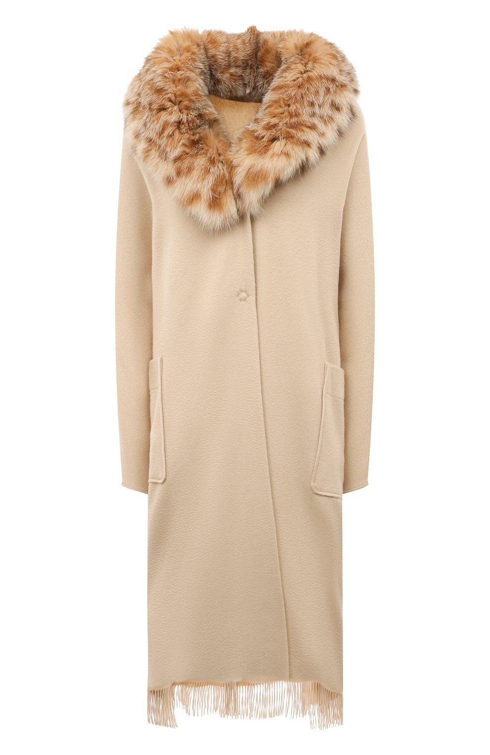 Кашемировый кейп с воротником из меха рыси SABLEFUR, арт. 72214-sb-01, фото 1