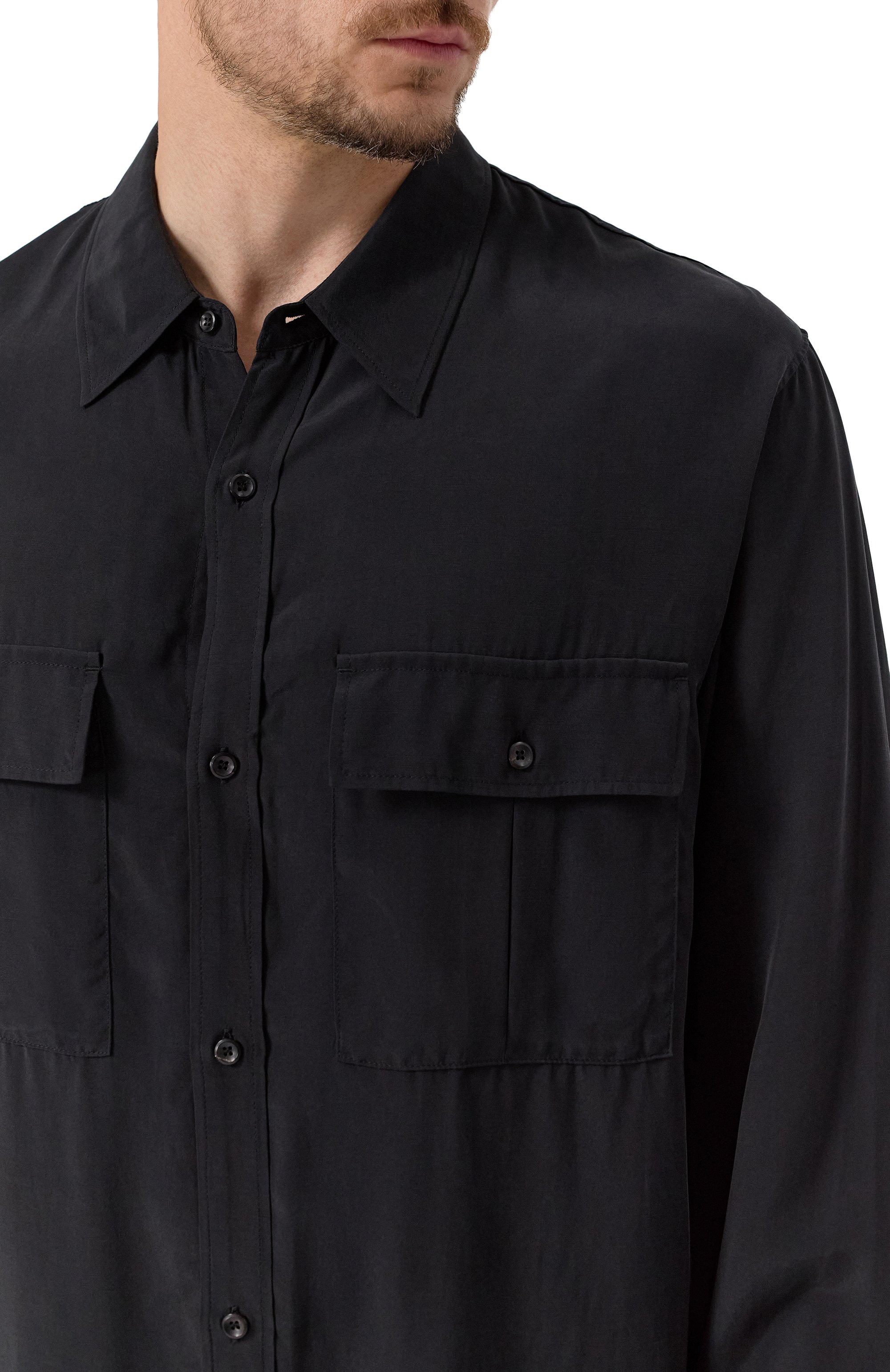 Рубашка ATTACHMENT черного цвета по цене 55600 руб., арт. AS51-034, фото 5 Рубашка ATTACHMENT, арт. AS51-034, фото 5