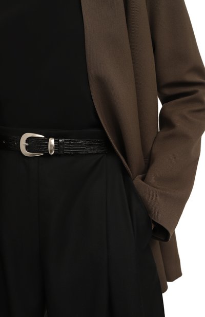 Кожаный ремень BARBARA BUI черного цвета по цене 24300 руб., арт. C6911SLC, фото 2 Кожаный ремень BARBARA BUI, арт. C6911SLC, фото 2