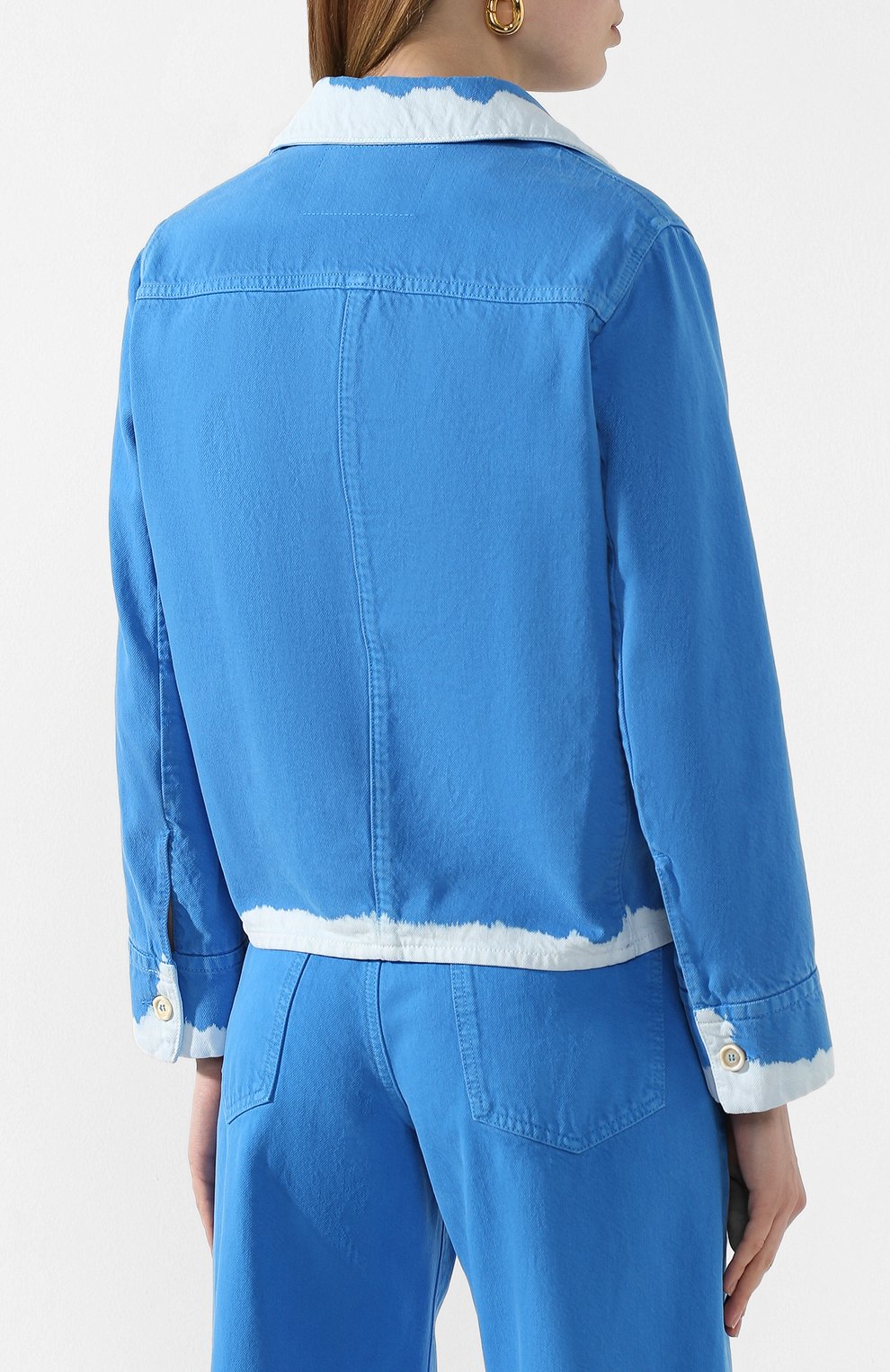 Джинсовая куртка MARNI синего цвета по цене 134000 руб., арт. GIJD0115G2/TCZ09, фото 4 Джинсовая куртка MARNI, арт. GIJD0115G2/TCZ09, фото 4