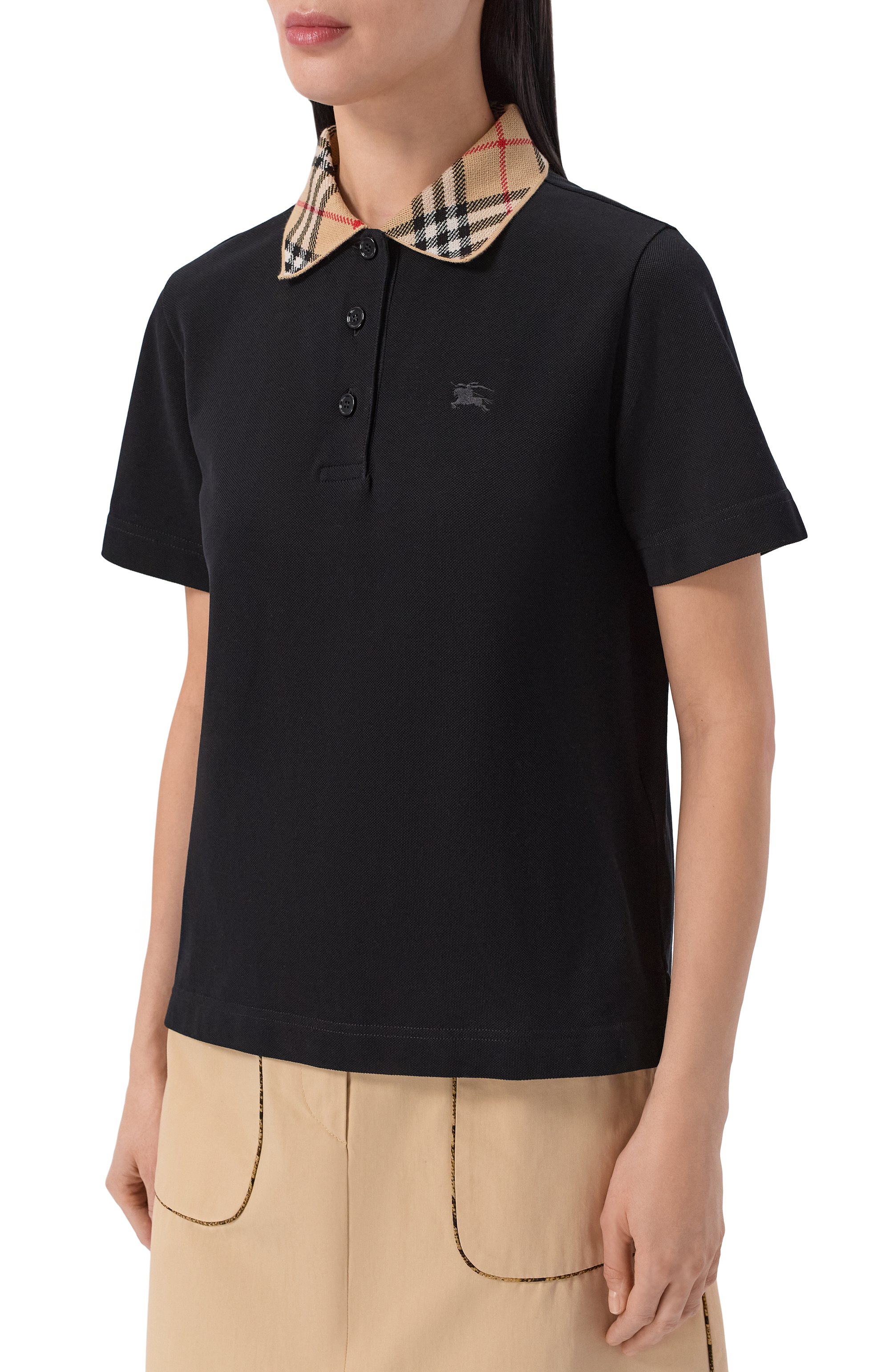 Хлопковое поло BURBERRY, арт. 8119392, фото 3