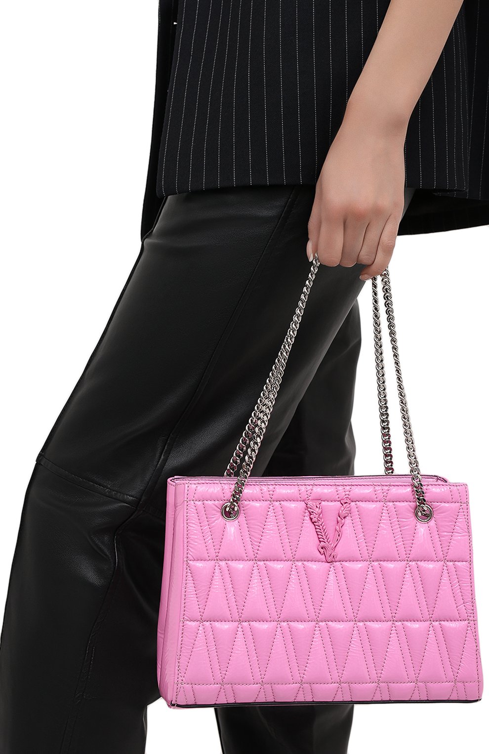 Сумка virtus VERSACE розового цвета по цене 227000 руб., арт. DBFH778/DNAPLT, фото 2 Сумка virtus VERSACE, арт. DBFH778/DNAPLT, фото 2