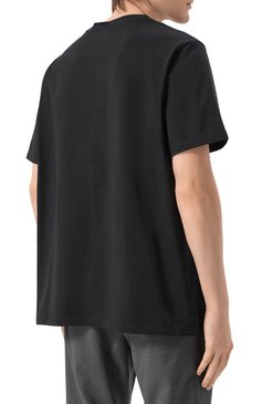 Мужская хлопковая футболка BALMAIN черного цвета, арт. EH1EG010/BC86 | Фото 4 (Материал сплава: Проставлено; Драгоценные камни: Проставлено; Рукава: Короткие; Длина (для топов): Стандартные; Принт: С принтом; Стили: Кэжуэл; Материал внешний: Хлопок; Кросс-КТ: Джерси; Мужское Кросс-КТ: Футболка-одежда)
