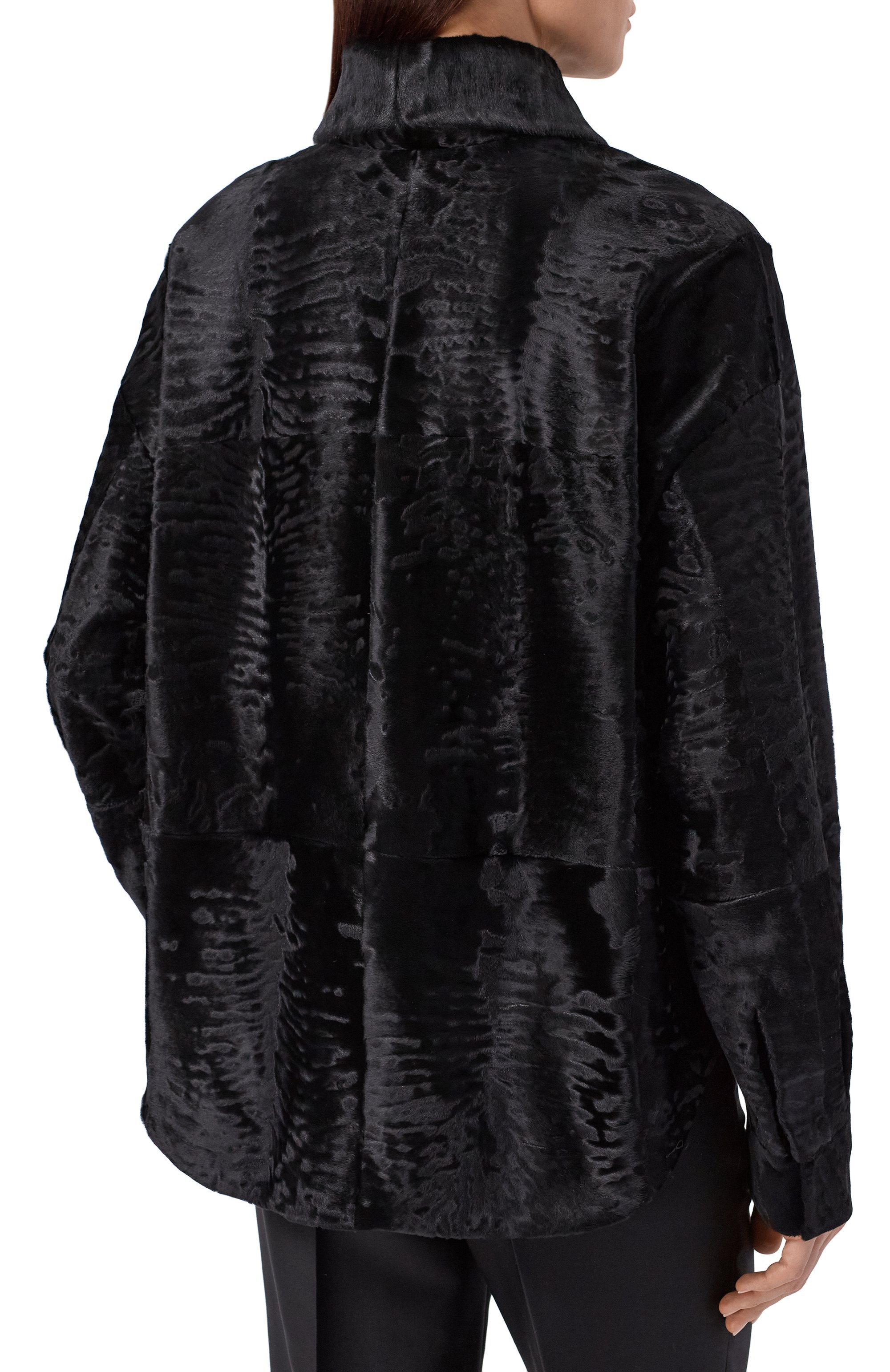 Куртка-рубашка из каракульчи MVST, арт. M022/KARAKULCHA BLACK, фото 4