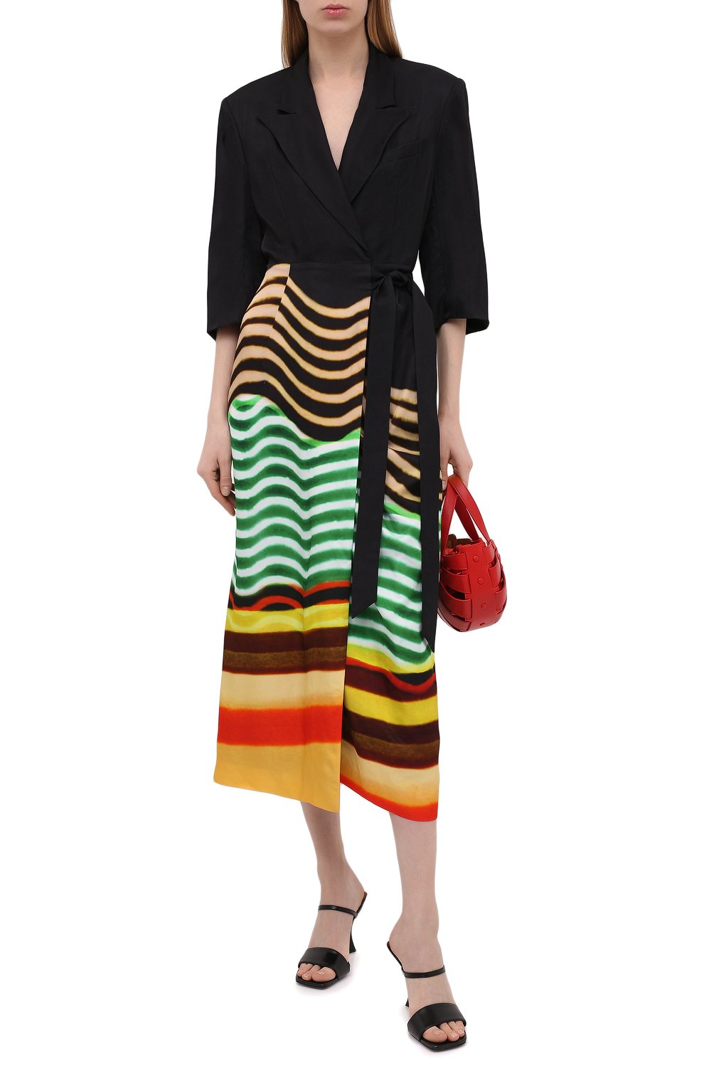Платье из вискозы DRIES VAN NOTEN зеленого цвета по цене 143500 руб., арт. 211-11096-2092, фото 2 Платье из вискозы DRIES VAN NOTEN, арт. 211-11096-2092, фото 2