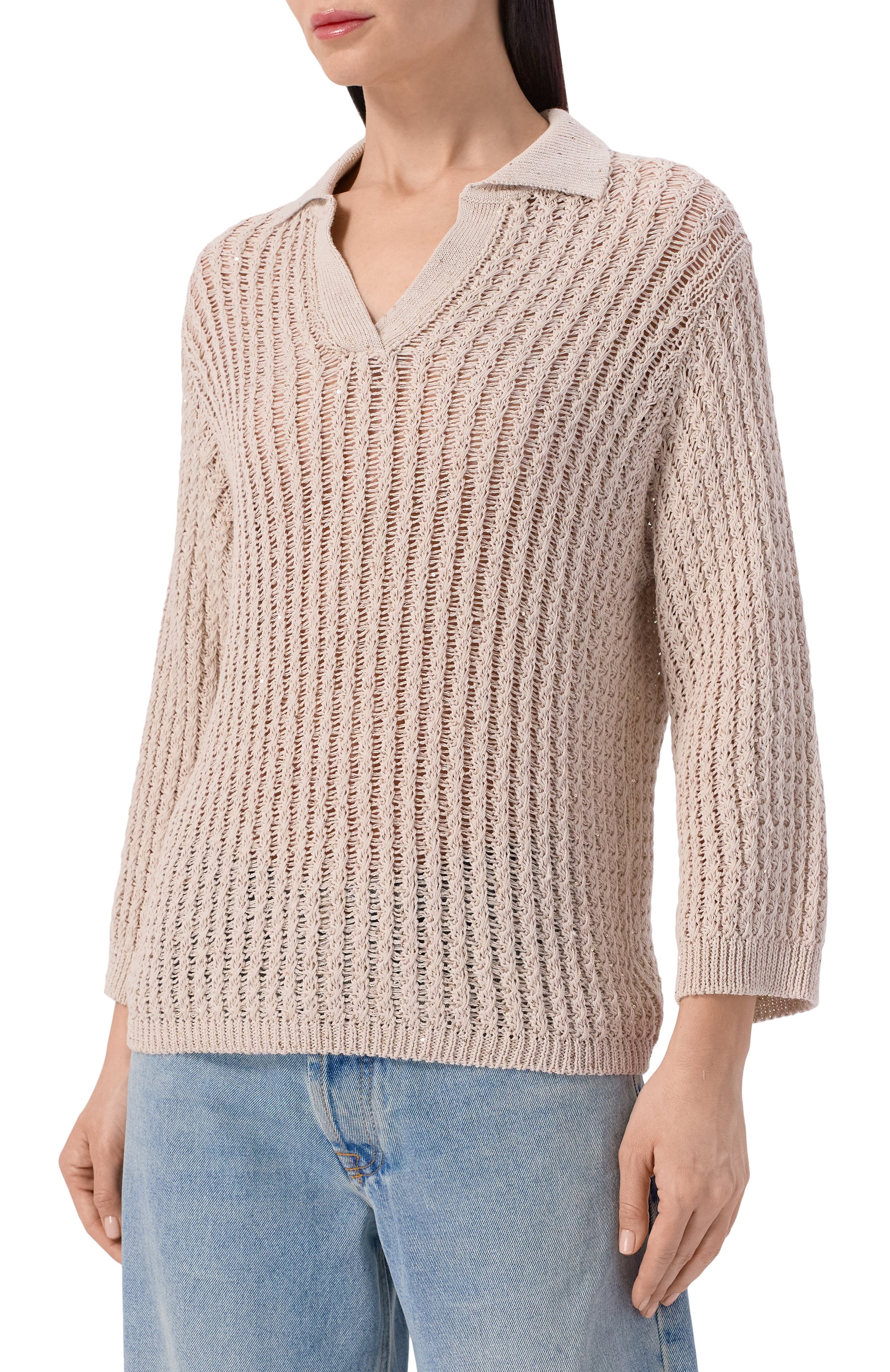 Поло изо льна и вискозы ANTONELLI FIRENZE, арт. 41770Q/40809, фото 3