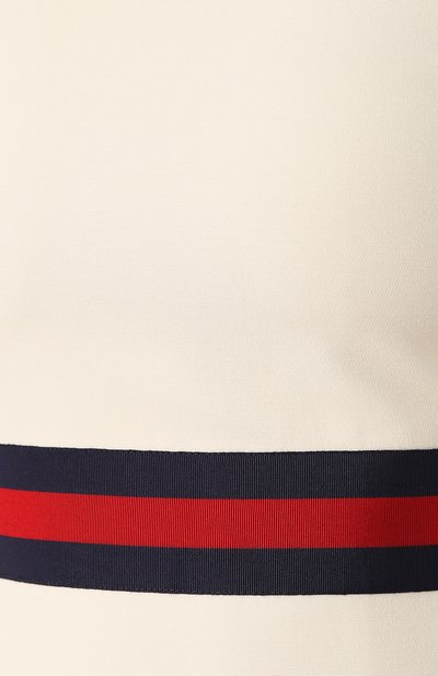 Платье из смеси шерсти и шелка GUCCI белого цвета по цене 141000 руб., арт. 448541/ZHM88, фото 5 Платье из смеси шерсти и шелка GUCCI, арт. 448541/ZHM88, фото 5