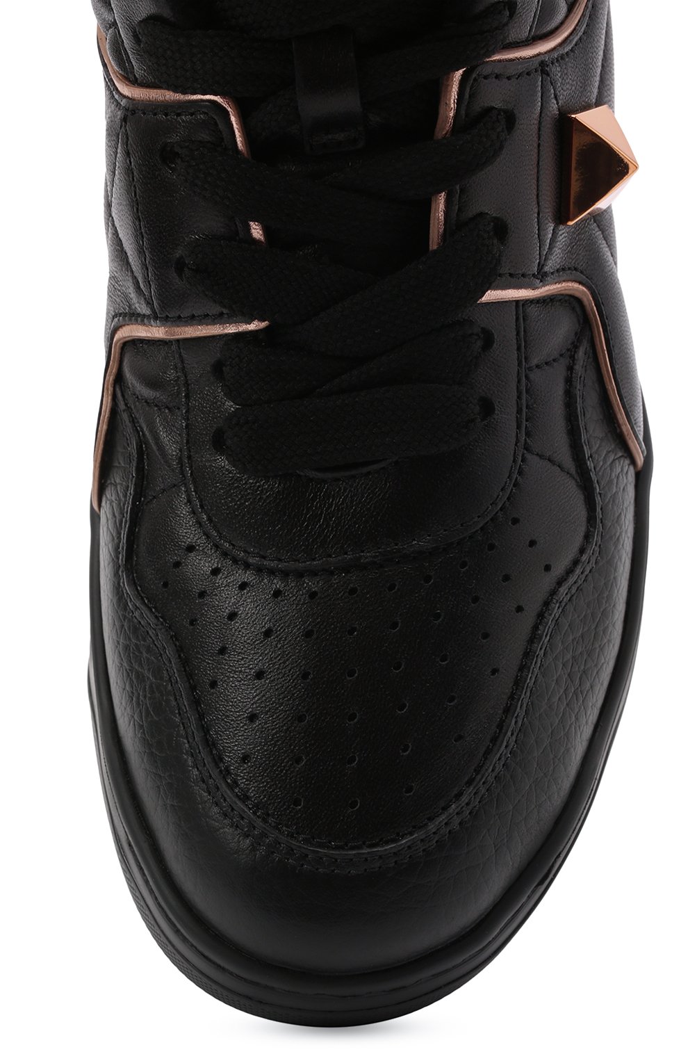 Кожаные кеды one stud VALENTINO черного цвета по цене 69600 руб., арт. XW2S0CS4/ITB, фото 6 Кожаные кеды one stud VALENTINO, арт. XW2S0CS4/ITB, фото 6