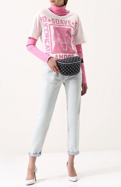 Хлопковая футболка свободного кроя с принтом GUCCI, арт. 492347/X3L32, фото 2