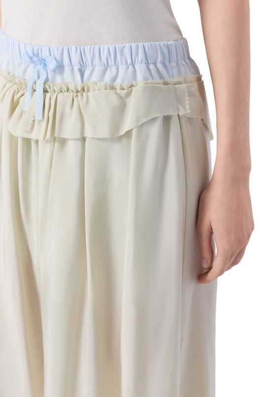 Юбка из вискозы Maison Margiela S51ME0037/S76632 Кремовый  S51ME0037/S76632 Фото 5