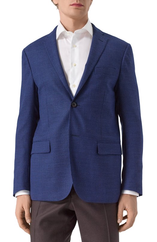 Шерстяной пиджак Corneliani 25X005-2516511 Синий  25X005-2516511 Фото 4