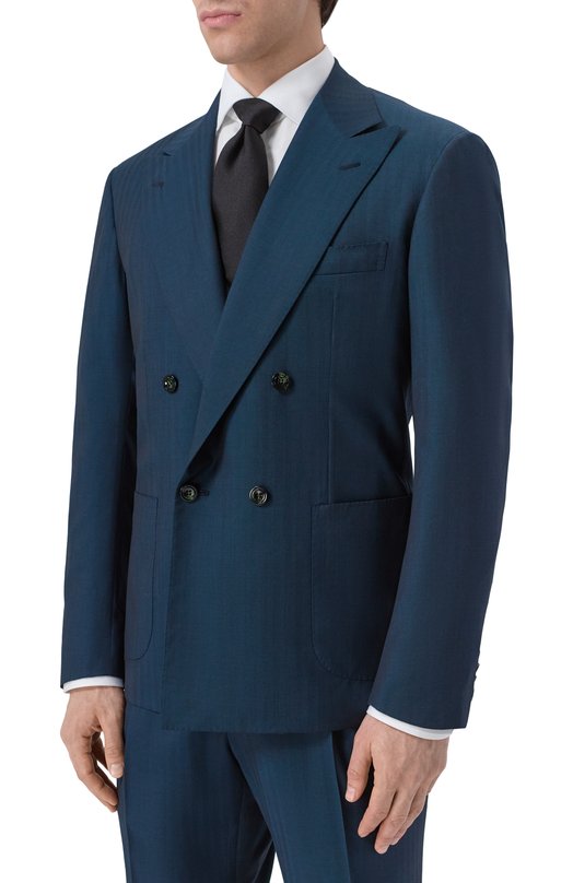 Шерстяной костюм Kiton UA87NK0641G Синий  UA87NK0641G Фото 2