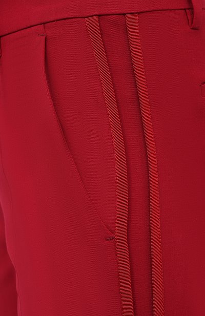 Брюки из вискозы и шерсти REDVALENTINO красного цвета по цене 46050 руб., арт. VR3RBD45/WBP, фото 5 Брюки из вискозы и шерсти REDVALENTINO, арт. VR3RBD45/WBP, фото 5