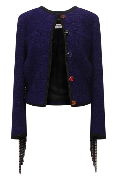 Женский жакет из шерсти и шелка SAINT LAURENT, арт. 678431/Y7D30