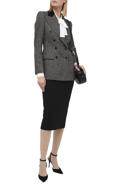 Шерстяной жакет DOLCE & GABBANA темно-серого цвета по цене 325000 руб., арт. F29GYT/FMMFU, фото 2 Шерстяной жакет DOLCE & GABBANA, арт. F29GYT/FMMFU, фото 2