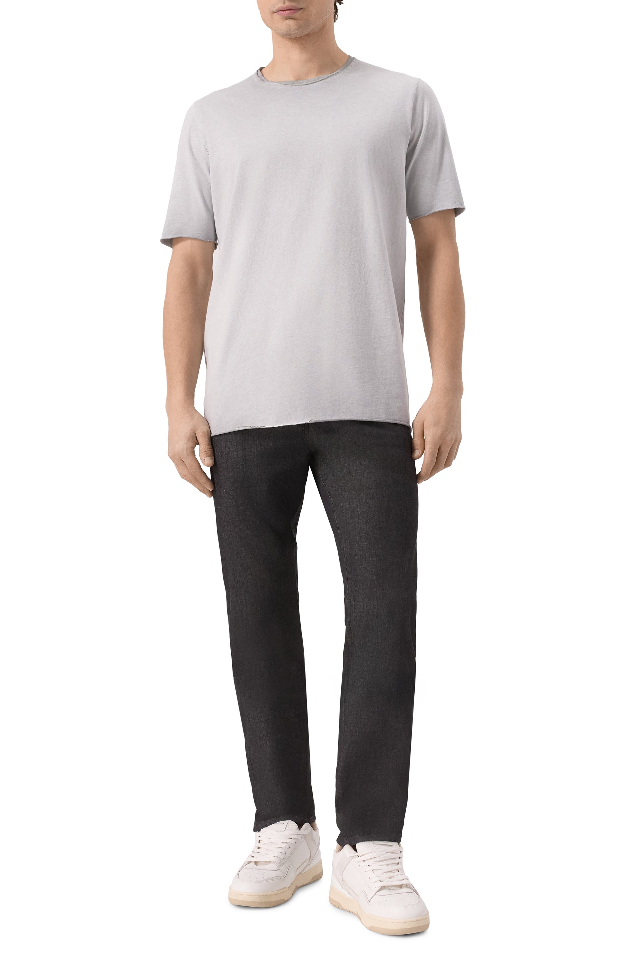 Хлопковая футболка HANNES ROETHER светло-серого цвета по цене 15000 руб., арт. D35DAY.242.213, фото 2 Хлопковая футболка HANNES ROETHER, арт. D35DAY.242.213, фото 2