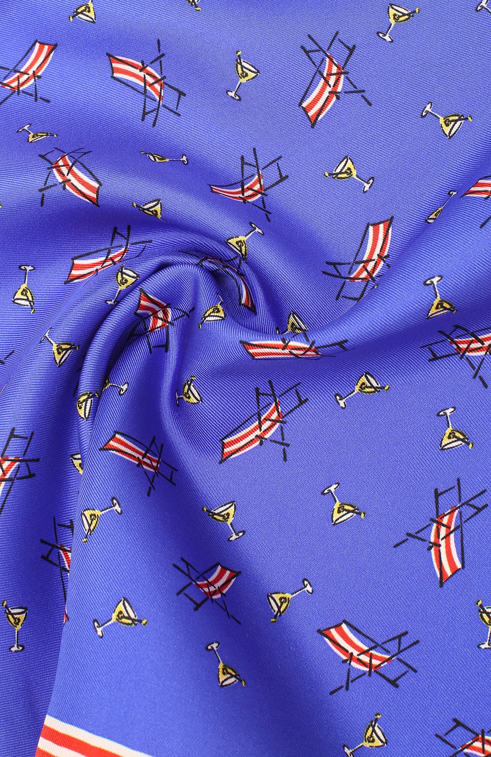 Шелковый платок DOLCE & GABBANA синего цвета по цене 15600 руб., арт. GR412E/G0T29, фото 2 Шелковый платок DOLCE & GABBANA, арт. GR412E/G0T29, фото 2