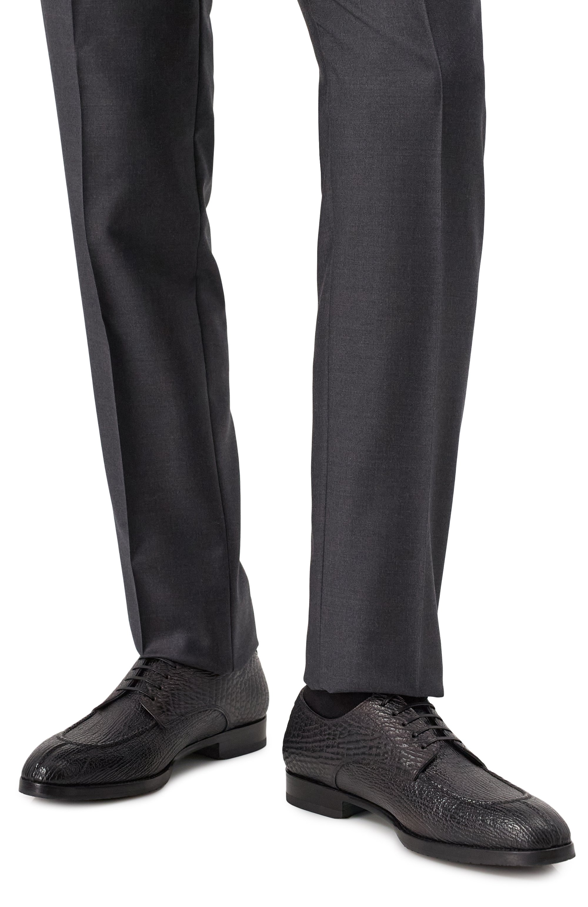 Кожаные дерби STEFANO RICCI черного цвета по цене 263500 руб., арт. U002_C5251/SHK, фото 3 Кожаные дерби STEFANO RICCI, арт. U002_C5251/SHK, фото 3