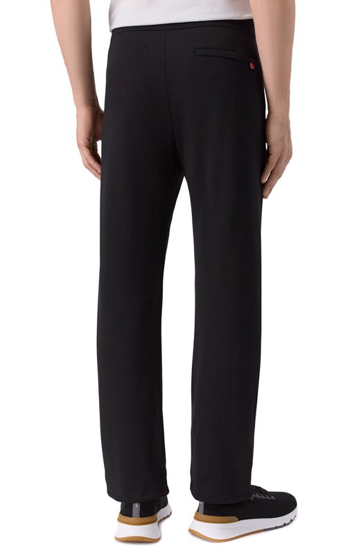 Брюки из хлопка и шелка Kiton UMKY02402 Чёрный  UMKY02402 Фото 4