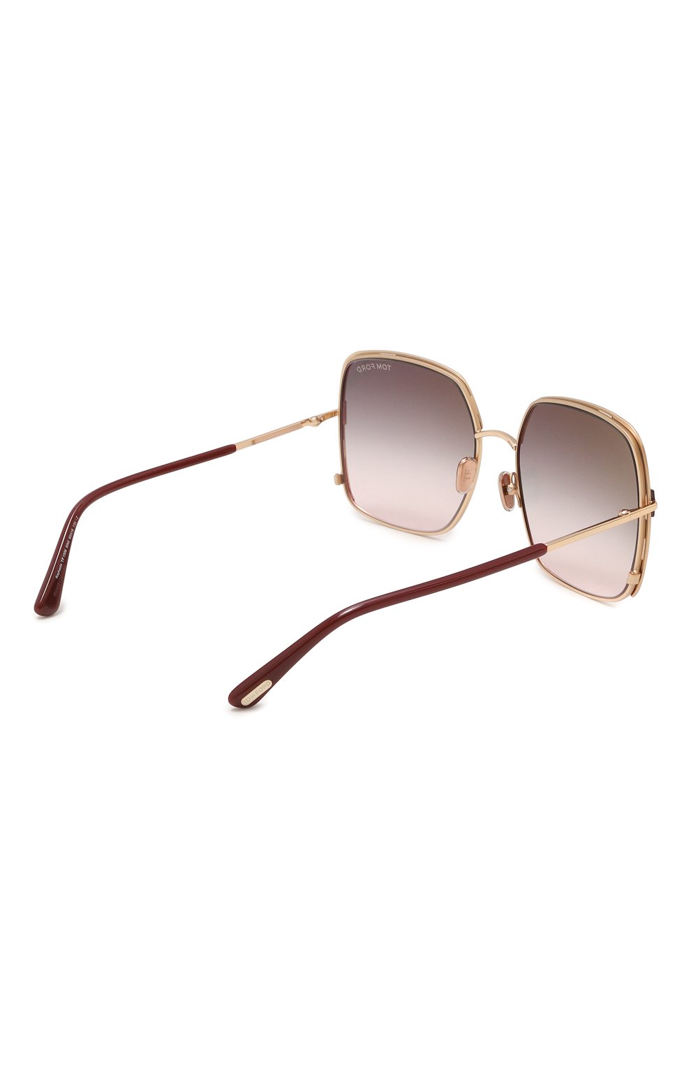 Солнцезащитные очки TOM FORD бордового цвета по цене 68250 руб., арт. TF1006 69W, фото 4 Солнцезащитные очки TOM FORD, арт. TF1006 69W, фото 4