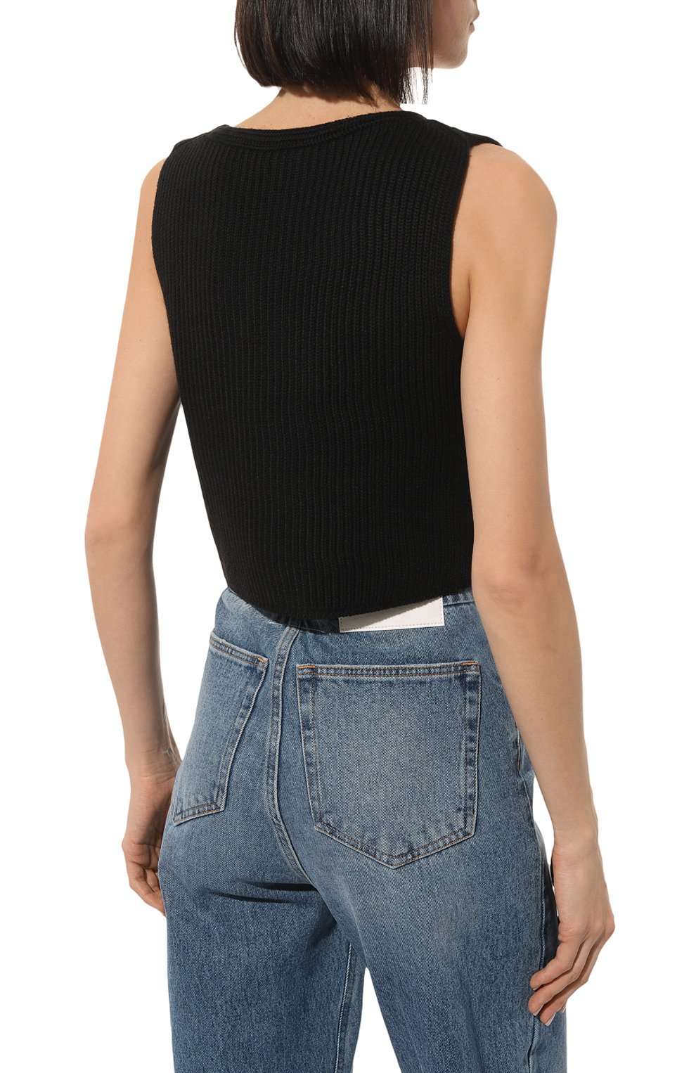 Жилет LESYANEBO черного цвета по цене 9400 руб., арт. FW22/KNIT008, фото 4 Жилет LESYANEBO, арт. FW22/KNIT008, фото 4