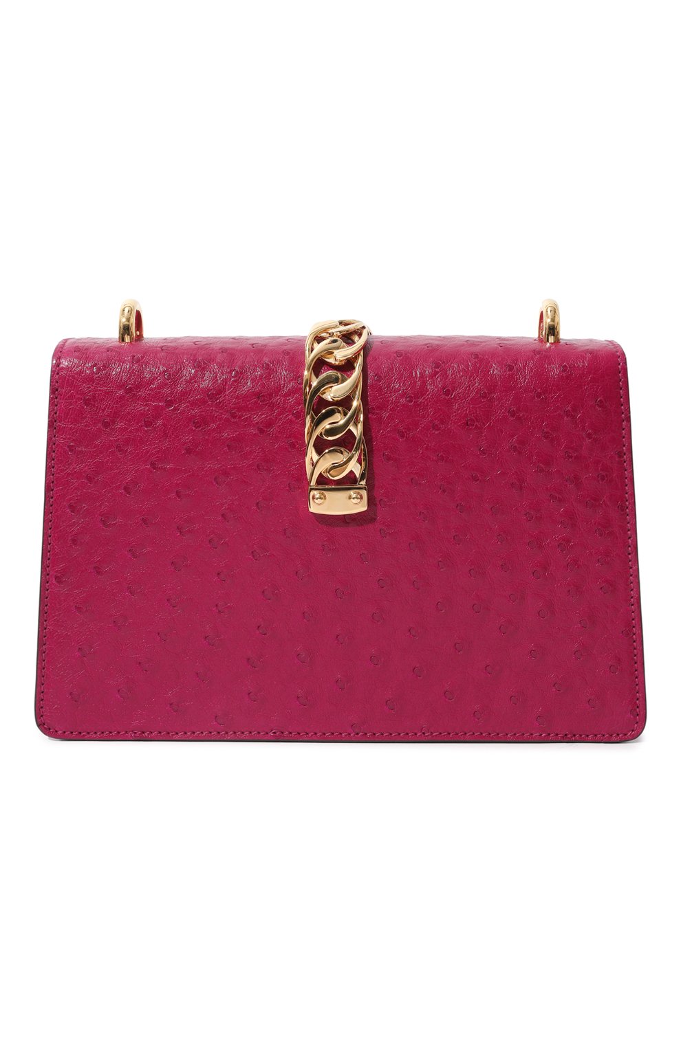 Сумка sylvie small из кожи страуса GUCCI, арт. 524405 GZPBG, фото 6