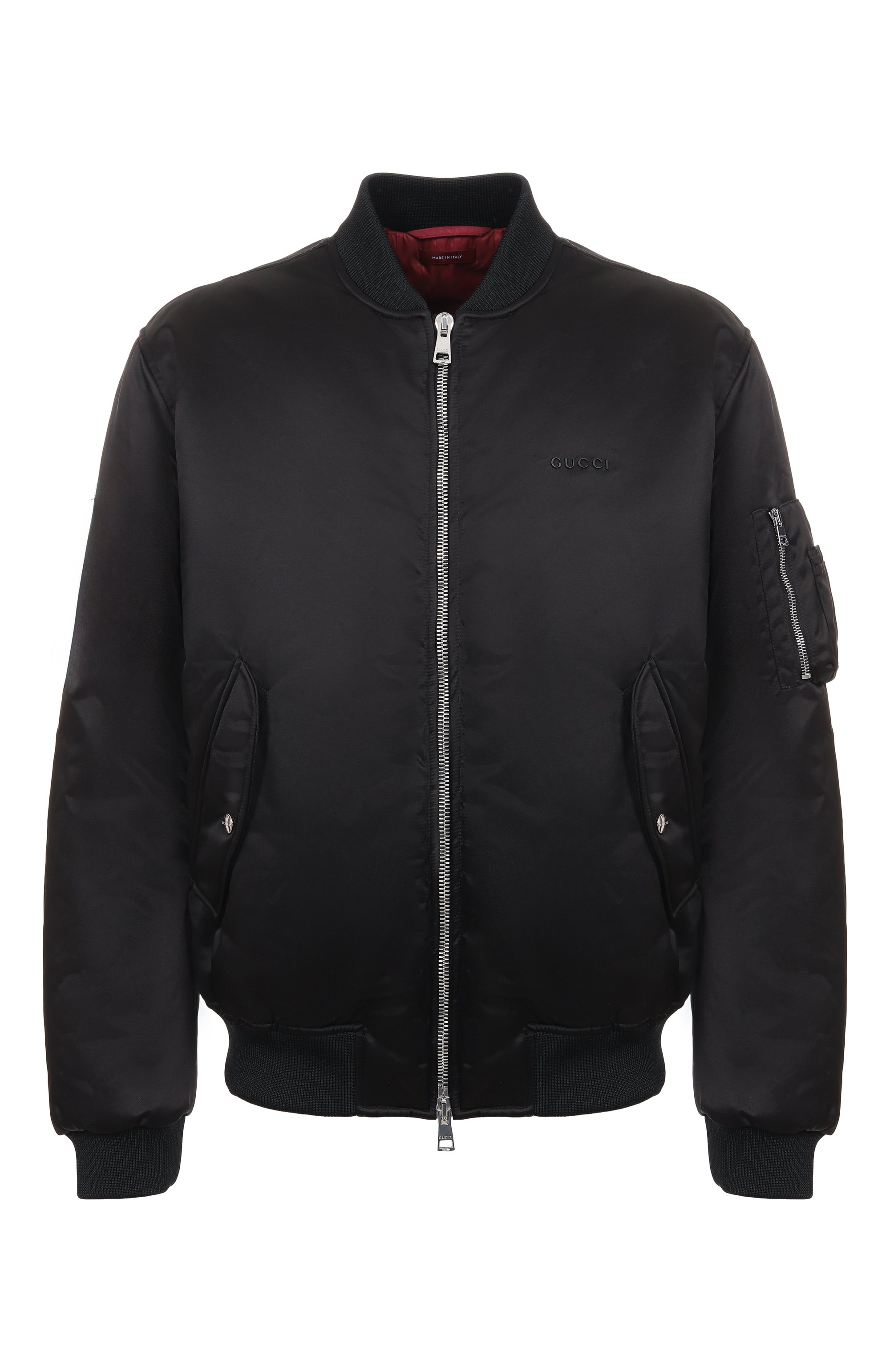 Бомбер GUCCI черного цвета по цене 352000 руб., арт. 823418/ZAADM, фото 1 Бомбер GUCCI, арт. 823418/ZAADM, фото 1