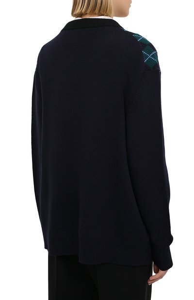 Шерстяной кардиган MIU MIU темно-зеленого цвета по цене 105000 руб., арт. MMF306-1ML4-F0422, фото 4 Шерстяной кардиган MIU MIU, арт. MMF306-1ML4-F0422, фото 4