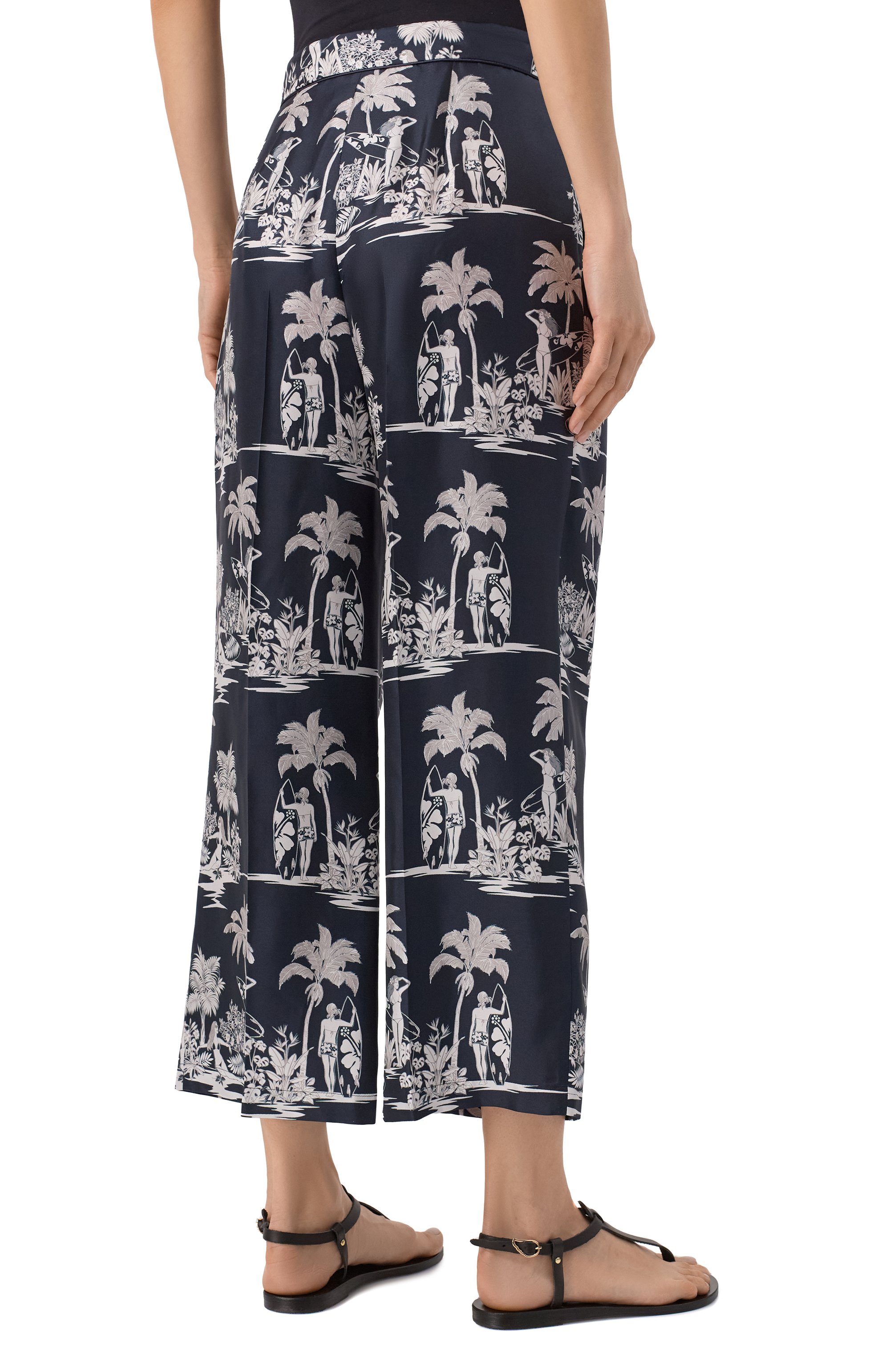 Шелковые брюки MAX MARA STUDIO, арт. PAGLIE, фото 4