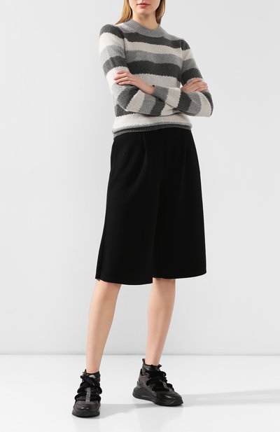 Кожаные кроссовки SANTONI черного цвета по цене 62150 руб., арт. WBKI60610NEGRJNTN50, фото 2 Кожаные кроссовки SANTONI, арт. WBKI60610NEGRJNTN50, фото 2