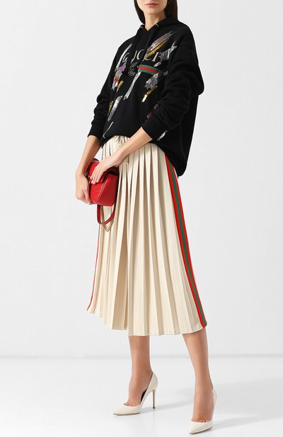 Юбка GUCCI кремового цвета по цене 54600 руб., арт. 526523/X9V98, фото 2 Юбка GUCCI, арт. 526523/X9V98, фото 2