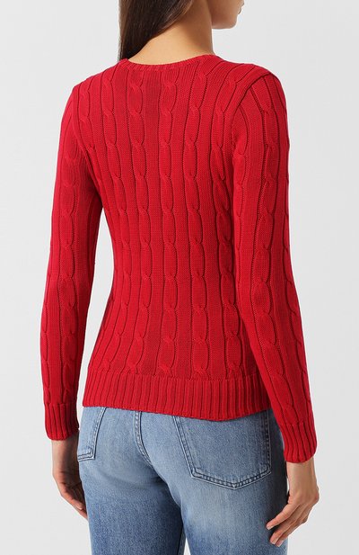 Хлопковый пуловер POLO RALPH LAUREN красного цвета по цене 19650 руб., арт. 211580009, фото 4 Хлопковый пуловер POLO RALPH LAUREN, арт. 211580009, фото 4