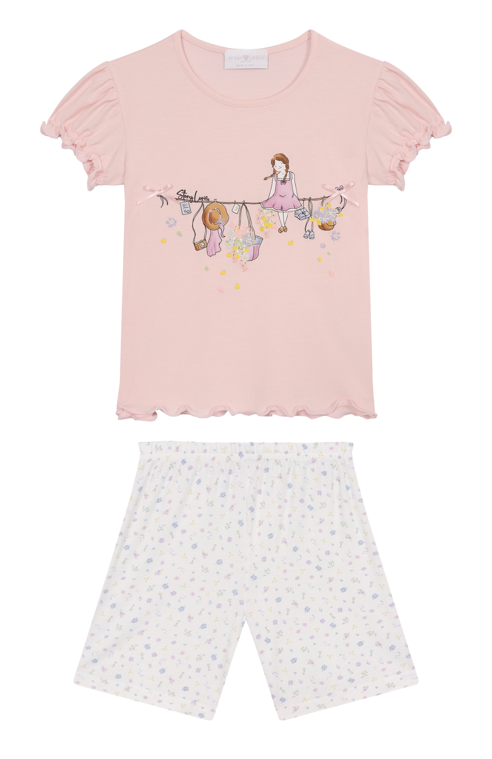 Пижама STORY LORIS светло-розового цвета по цене 14150 руб., арт. 26011/2-6, фото 1 Пижама STORY LORIS, арт. 26011/2-6, фото 1