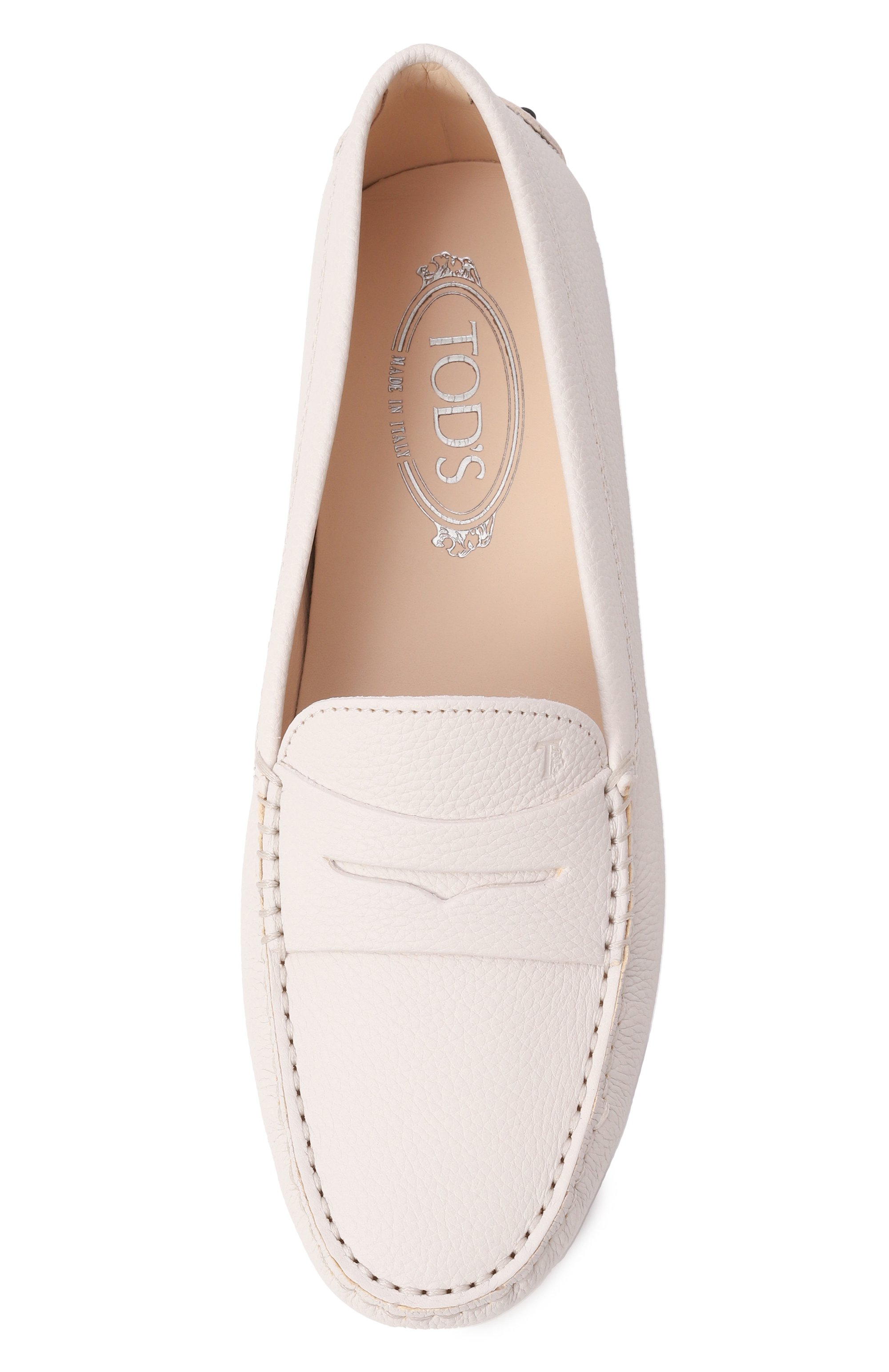 Кожаные мокасины gommino TOD’S молочного цвета по цене 69700 руб., арт. XXW00G000105J1, фото 6 Кожаные мокасины gommino TOD’S, арт. XXW00G000105J1, фото 6