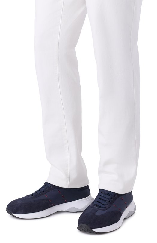 Комбинированные кроссовки Kiton USSA374N0133302 Синий  USSA374N0133302 Фото 3