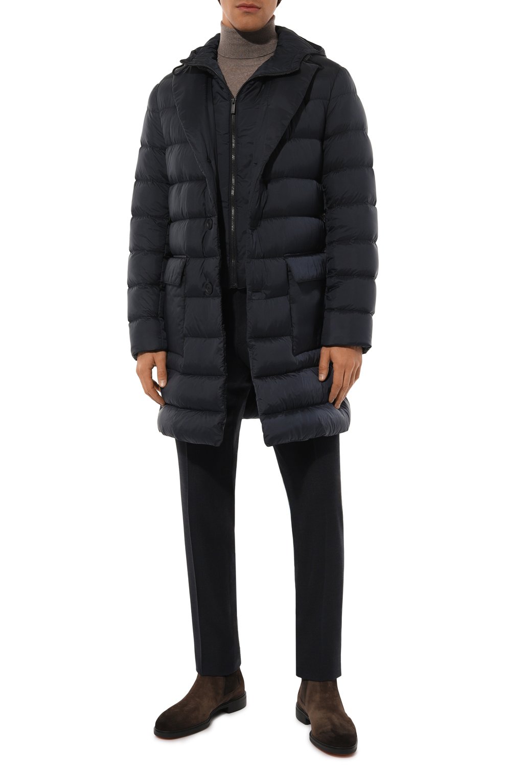 Пуховик BOSS темно-синего цвета по цене 99500 руб., арт. 50527906, фото 2 Пуховик BOSS, арт. 50527906, фото 2