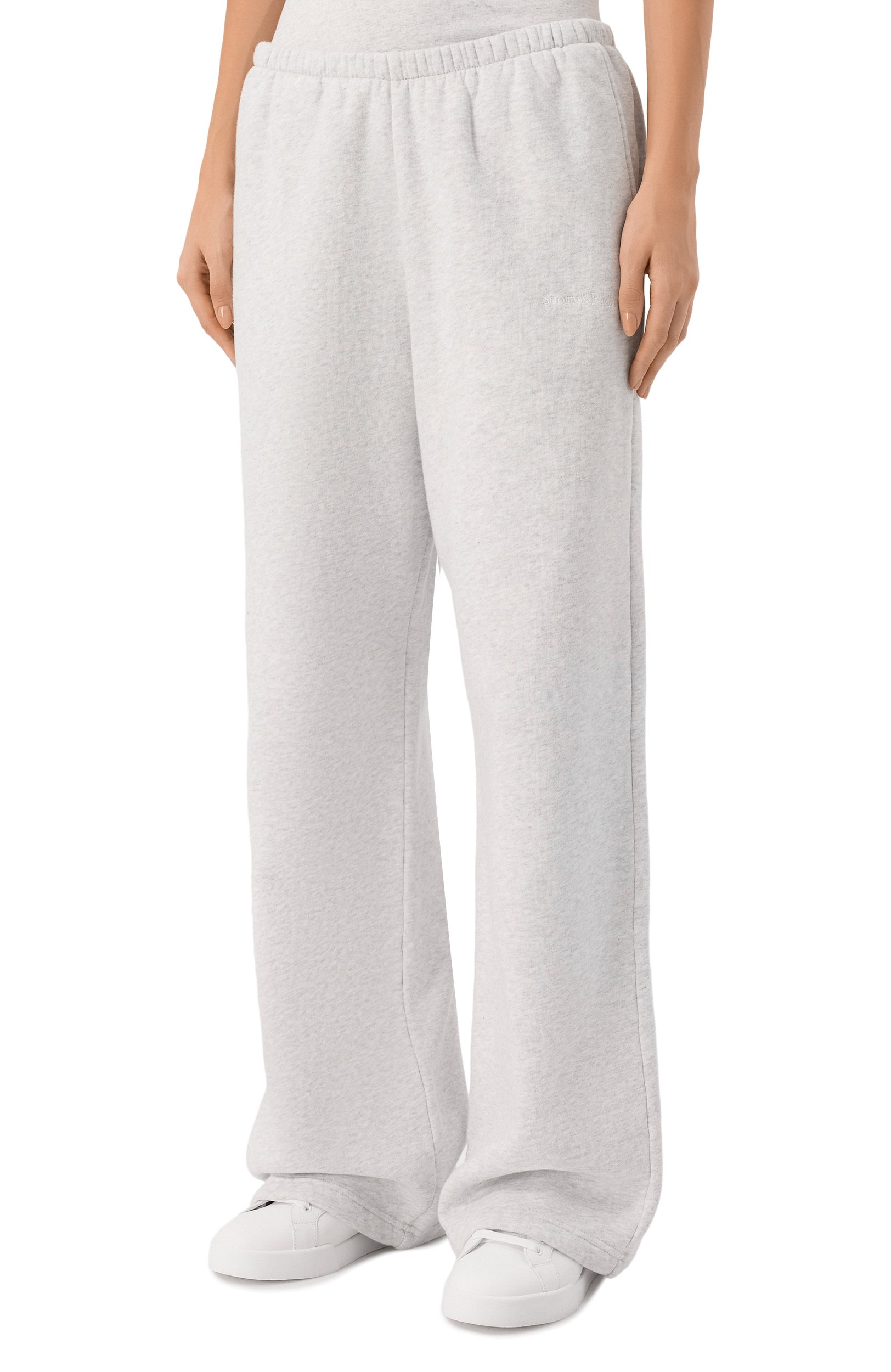 Хлопковые брюки SPORTY AND RICH светло-серого цвета по цене 27150 руб., арт. PA08284300GY03, фото 3 Хлопковые брюки SPORTY AND RICH, арт. PA08284300GY03, фото 3