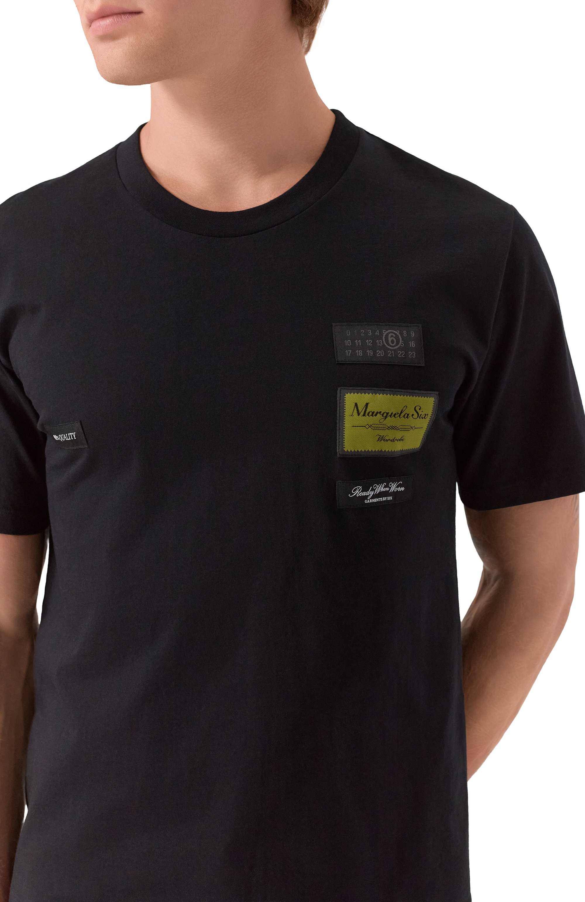 Хлопковая футболка MM6, арт. SH0GC0069/S24311_001, фото 6