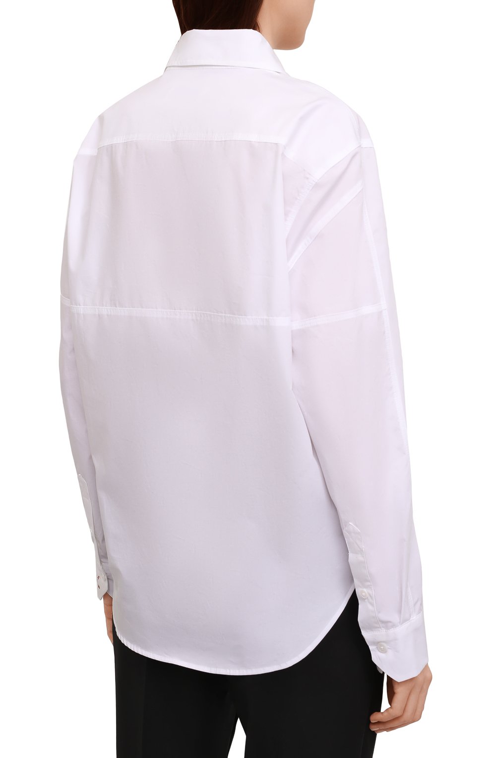 Хлопковая рубашка ZADIG AND VOLTAIRE белого цвета по цене 22100 руб., арт. WWT000007, фото 4 Хлопковая рубашка ZADIG AND VOLTAIRE, арт. WWT000007, фото 4