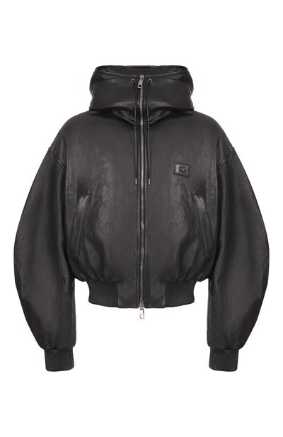 Мужской кожаный бомбер DOLCE & GABBANA, арт. G9BWPL/HULZK