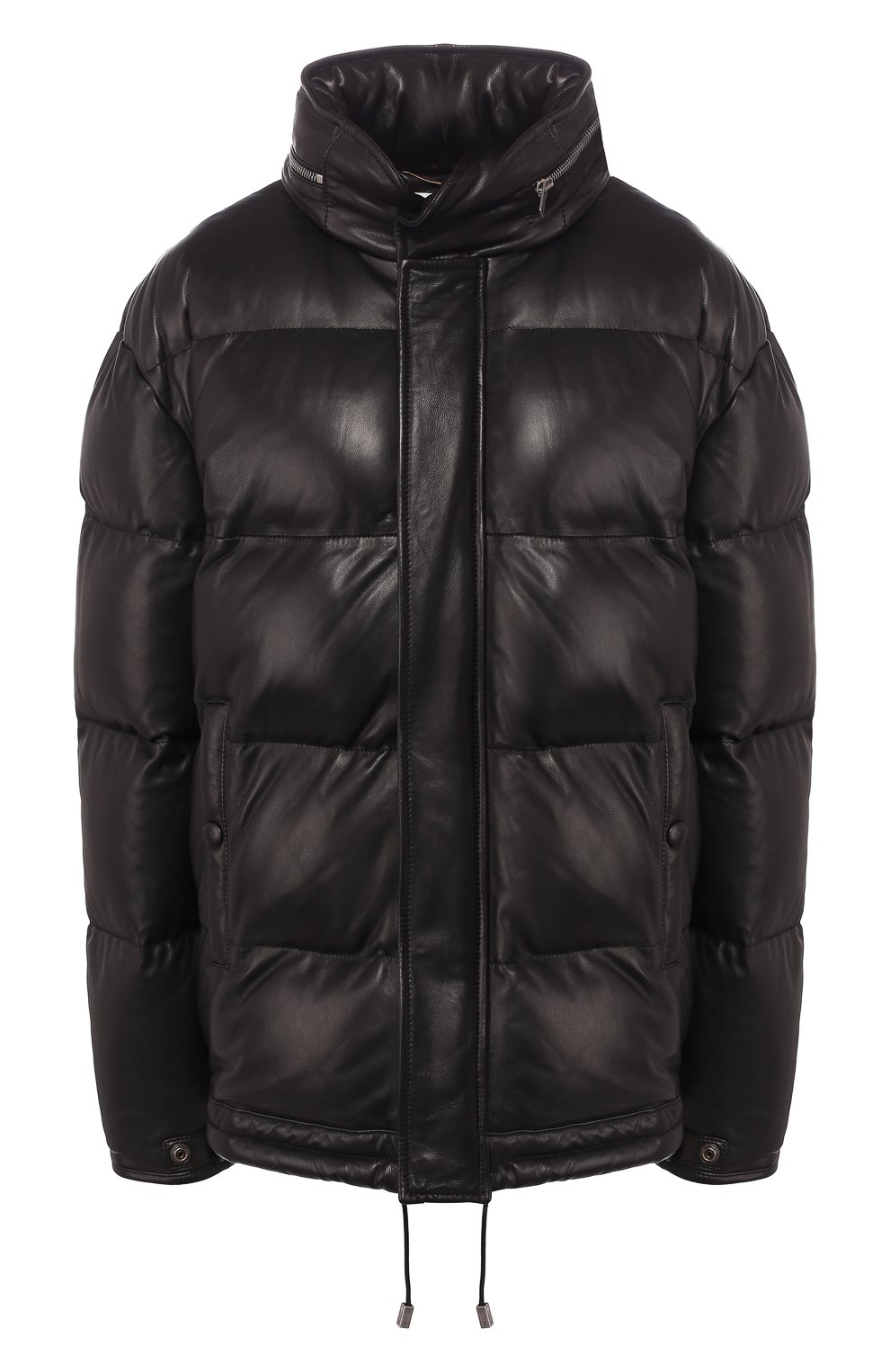 Кожаный пуховик с воротником-стойкой SAINT LAURENT, арт. 536747/YC2SW, фото 1