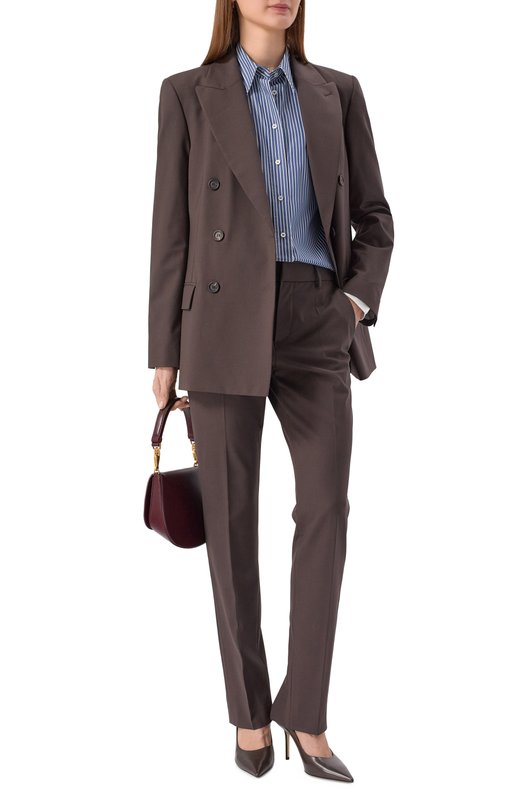 Рубашка из хлопка и шелка Brunello Cucinelli MA794NM116 Синий  MA794NM116 Фото 2