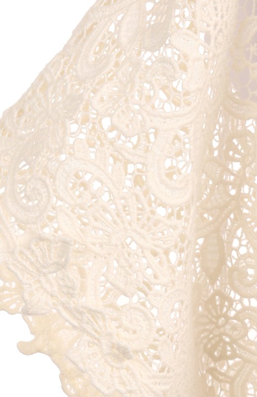 Хлопковое платье Ermanno Scervino D464Q601HGJ Кремовый  D464Q601HGJ Фото 6