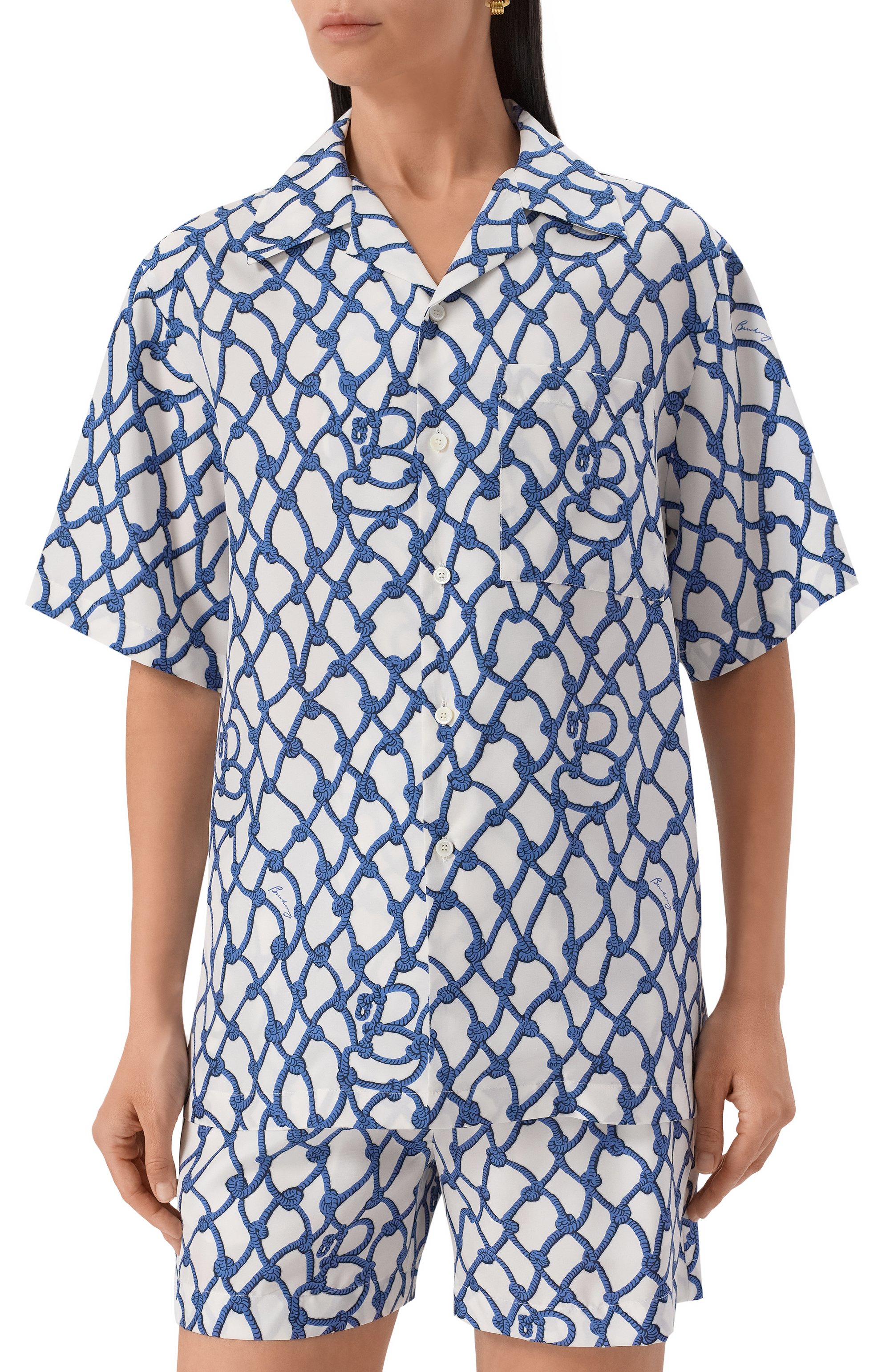 Шелковая рубашка BURBERRY, арт. 8107042, фото 3