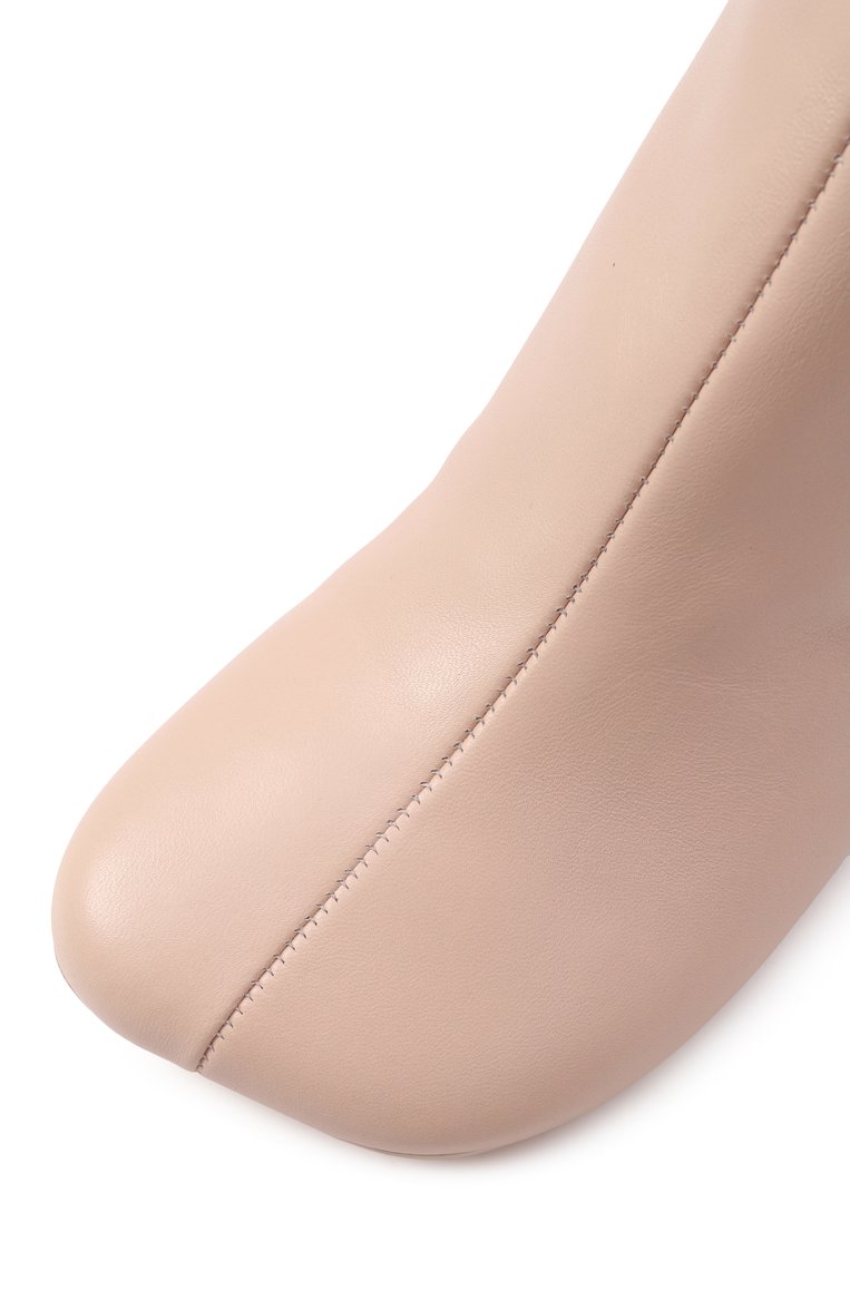 Женские кожаные ботильоны anatomic MM6 светло-бежевого цвета, арт. S59WU0234/P3628 | Фото 7 (Драгоценные камни: Проставлено; Материал сплава: Проставлено; Материал внутренний: Натуральная кожа; Каблук высота: Низкий; Подошва: Плоская; Материал утеплителя: Без утеплителя; Каблук тип: Устойчивый; Материал внешний: Натуральная кожа)